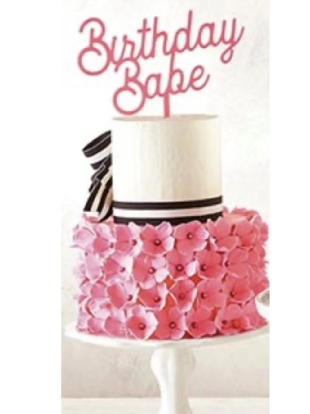 NEW Birthday Babe Pink Cake Topper  Acrylic